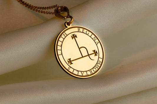 Lilith Sigil Pendant: Dark Goddess Necklace - Sterling Silver or Gold