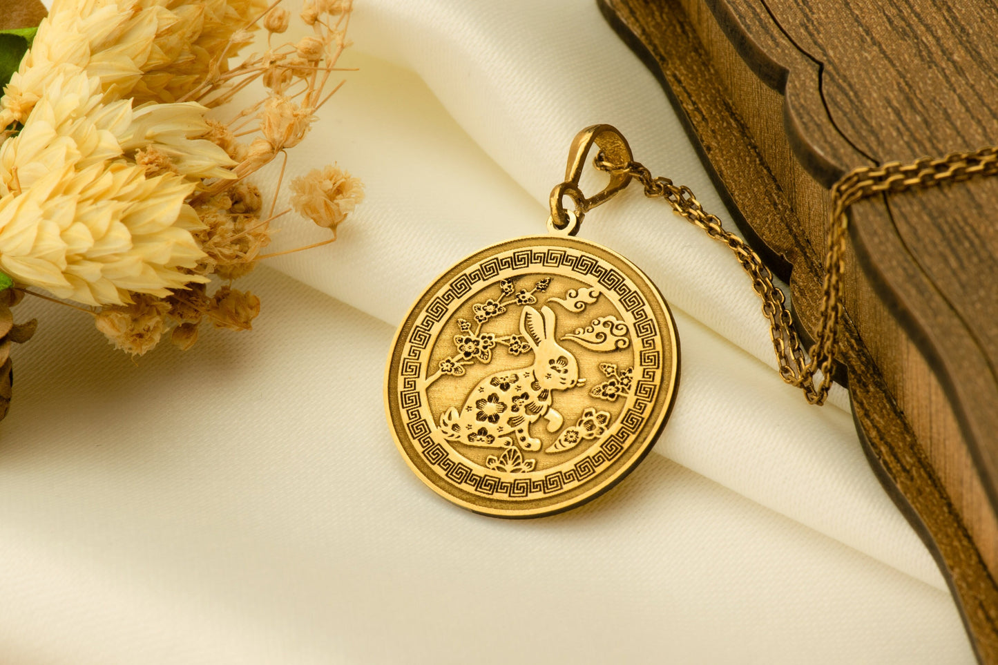 Year of the Rabbit Pendant: Chinese Zodiac Charm