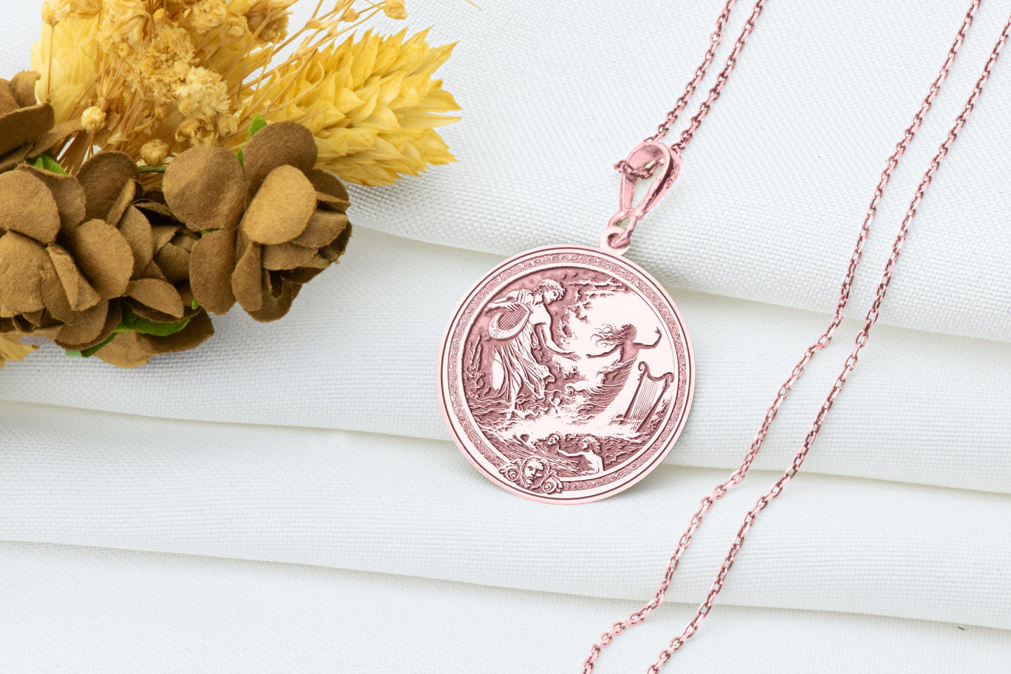 Orpheus and Eurydice Pendant Necklace