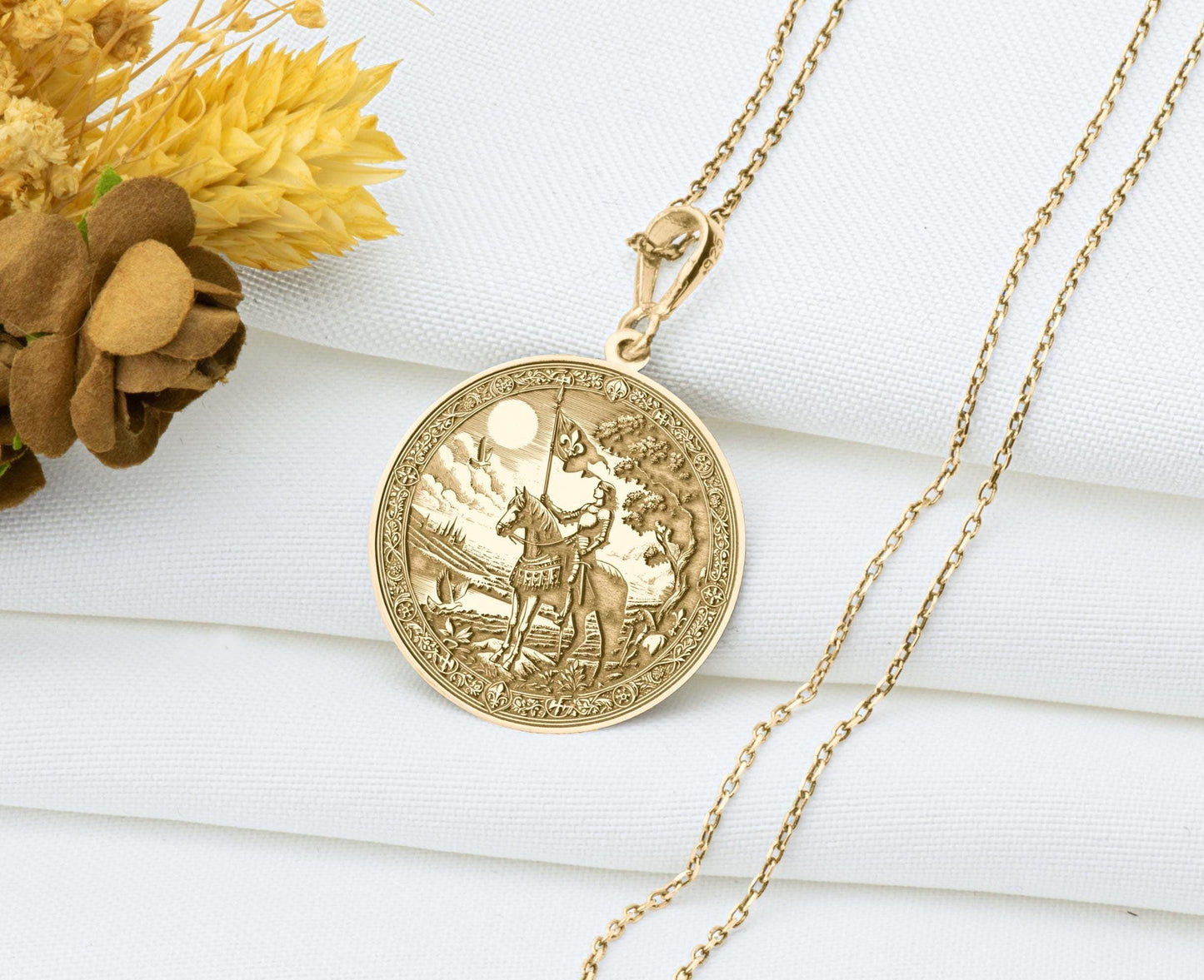 Joan of Arc Pendant Necklace