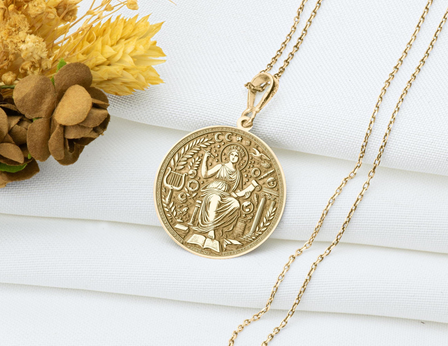 Goddess Minerva Pendant Necklace