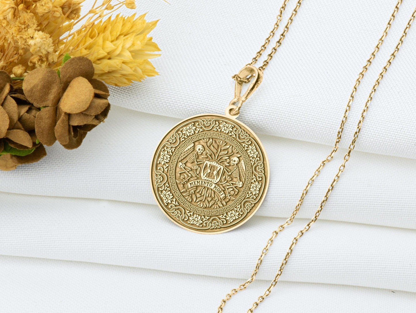 Memento Mori Pendant: Latin Philosophy Necklace