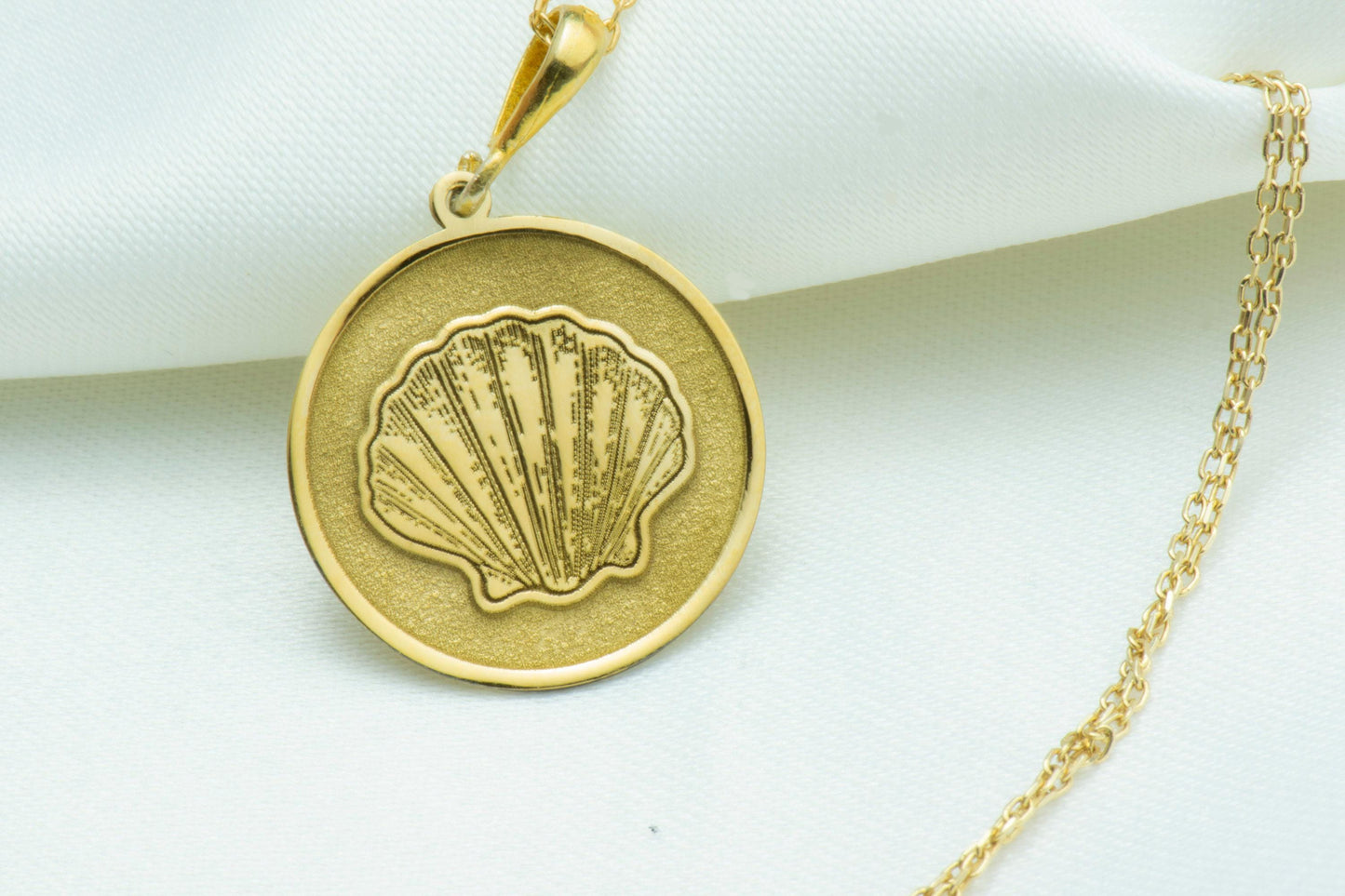 Shell Amulet Necklace: Sterling Silver Aphrodite Pendant, Ocean Jewelry