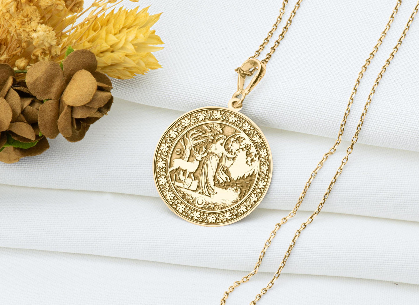 Artemis Pendant: Moon Goddess Necklace