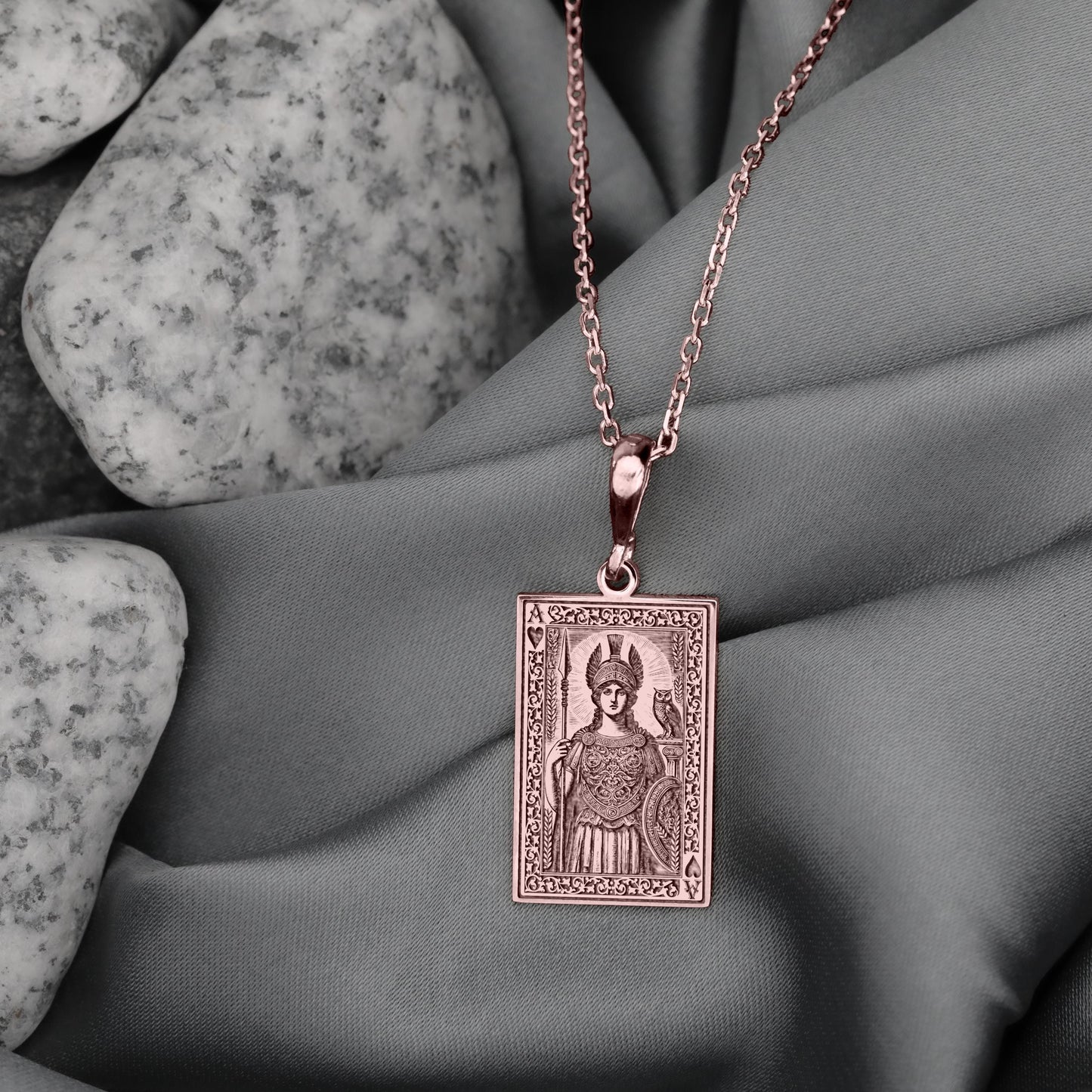 Athen Pendant: Ace of Hearts Necklace, Poker Card Amulet