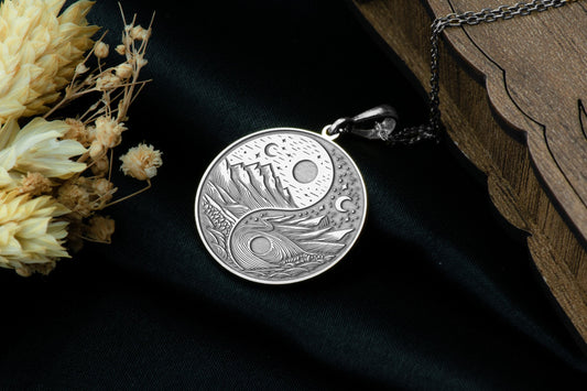 Yin Yang Pendant: Nature Necklace, Harmony Amulet, Zen Talisman, Balance Charm