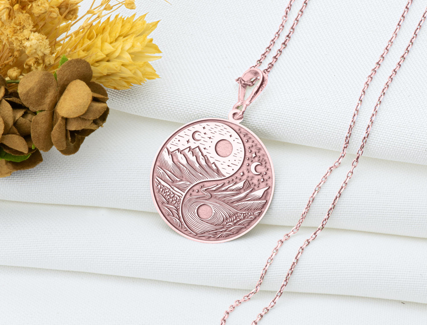 Yin Yang Pendant: Nature Necklace, Harmony Amulet, Zen Talisman, Balance Charm