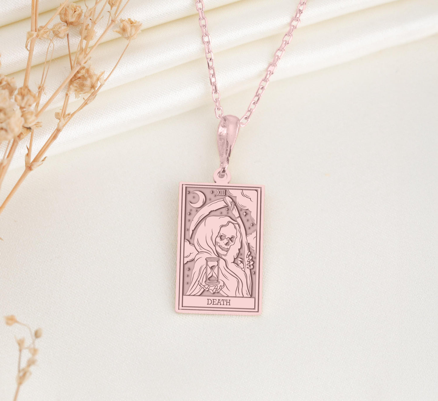 Death Tarot Card Charm Pendant