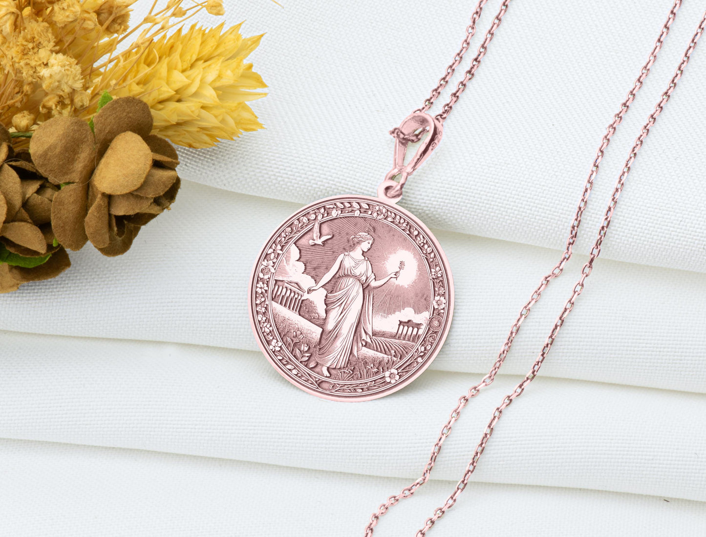 Spes Pendant: Roman Hope Goddess Necklace, Sacred Future Charm