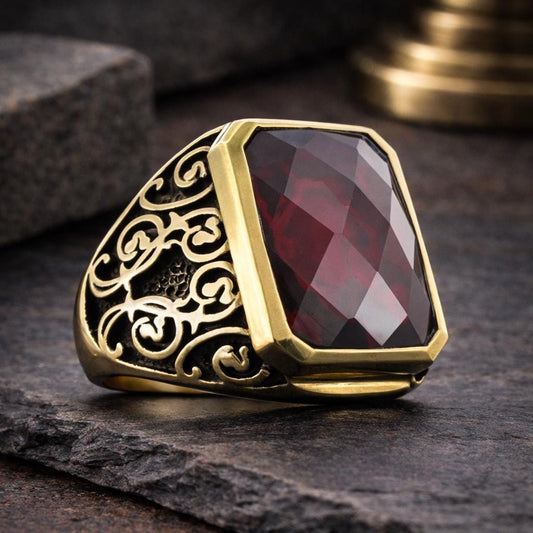 Blue Spinel Stone Silver Ring