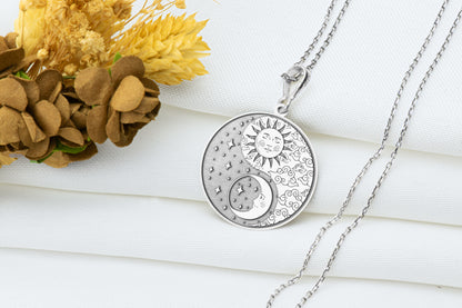 Yin Yang Pendant: Sun & Moon Necklace
