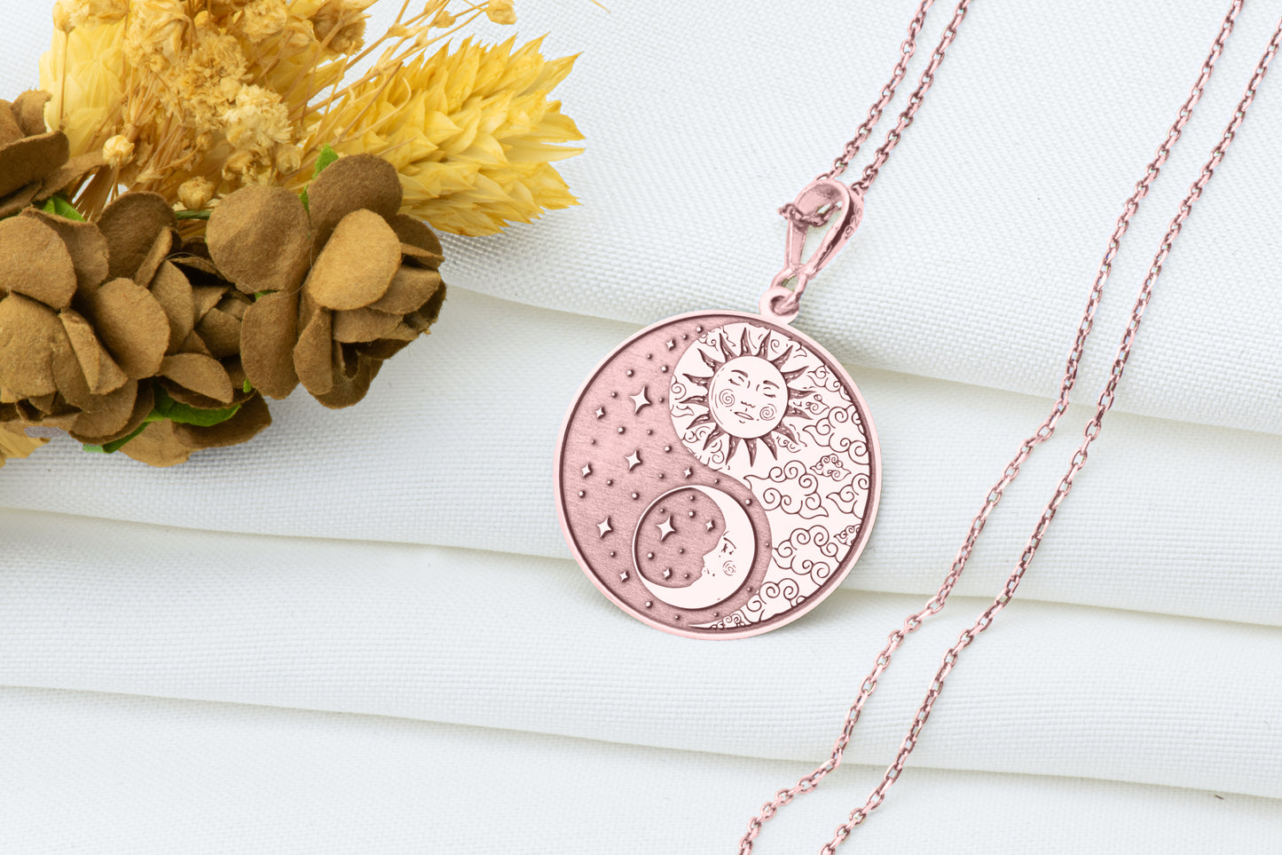 Yin Yang Pendant: Sun & Moon Necklace