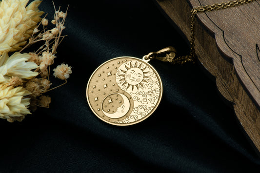 Yin Yang Pendant: Sun & Moon Necklace