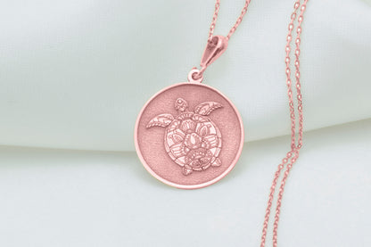 Sea Turtle Pendant: Spirit Animal Necklace, Ocean Wisdom Charm