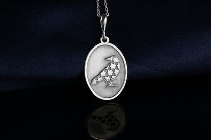 Raven Pendant: Mystic Bird of Wisdom Necklace