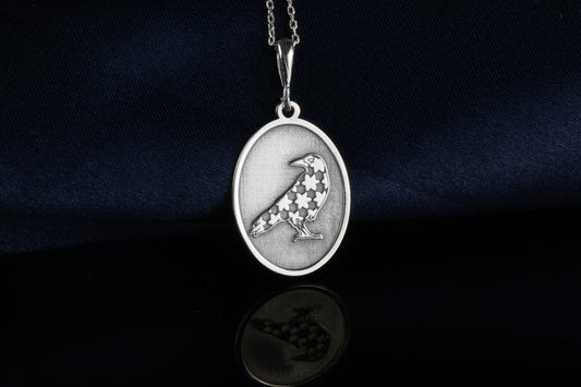 Raven Pendant: Mystic Bird of Wisdom Necklace
