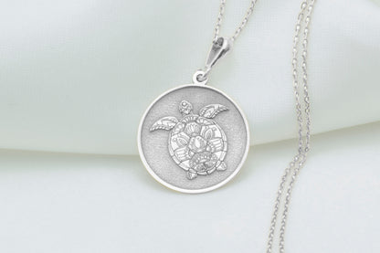 Sea Turtle Pendant: Spirit Animal Necklace, Ocean Wisdom Charm