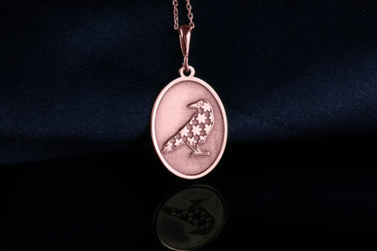 Raven Pendant: Mystic Bird of Wisdom Necklace