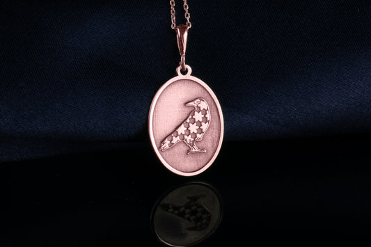 Raven Pendant: Mystic Bird of Wisdom Necklace