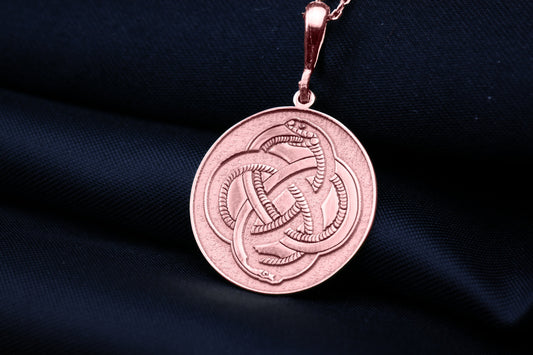 Ouroboros Snake Pendant: Alchemy Amulet, Eternal Unity and Rebirth