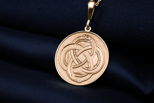 Ouroboros Snake Pendant: Alchemy Amulet, Eternal Unity and Rebirth