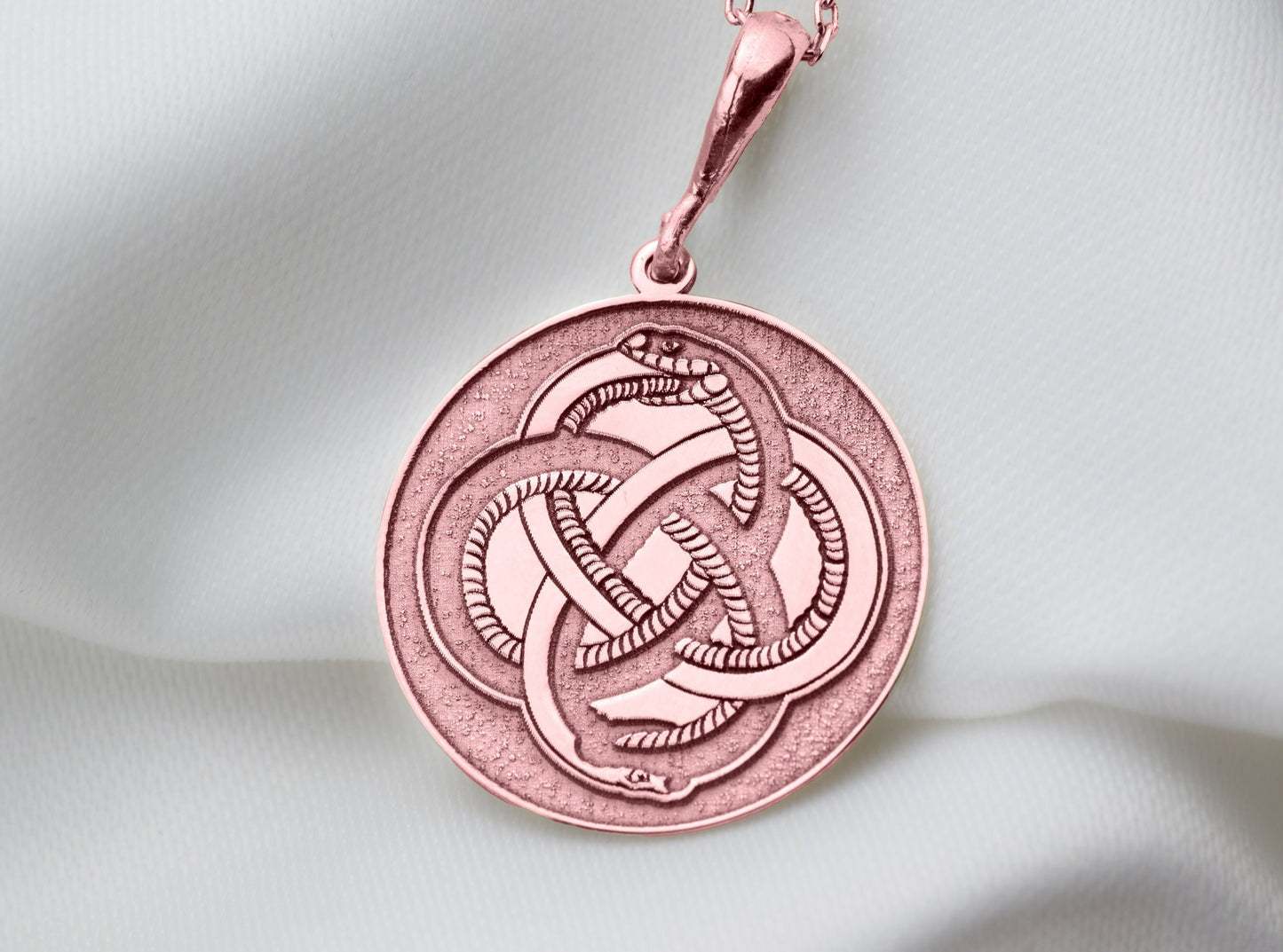Ouroboros Snake Pendant: Alchemy Amulet, Eternal Unity and Rebirth