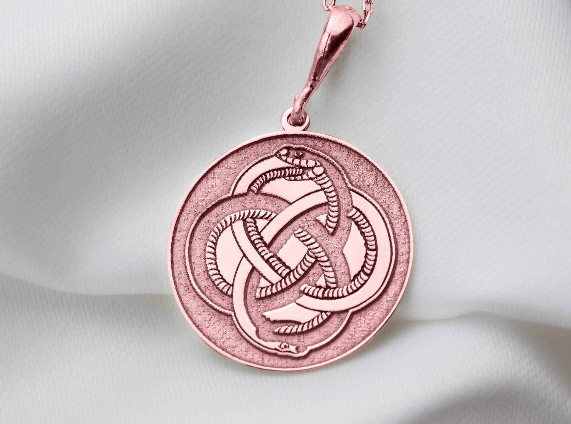 Ouroboros Snake Pendant: Alchemy Amulet, Eternal Unity and Rebirth