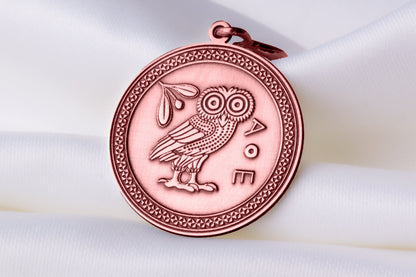 Athena Owl Pendant: Knowledge and Vision Charm, Ancient Protector Necklace