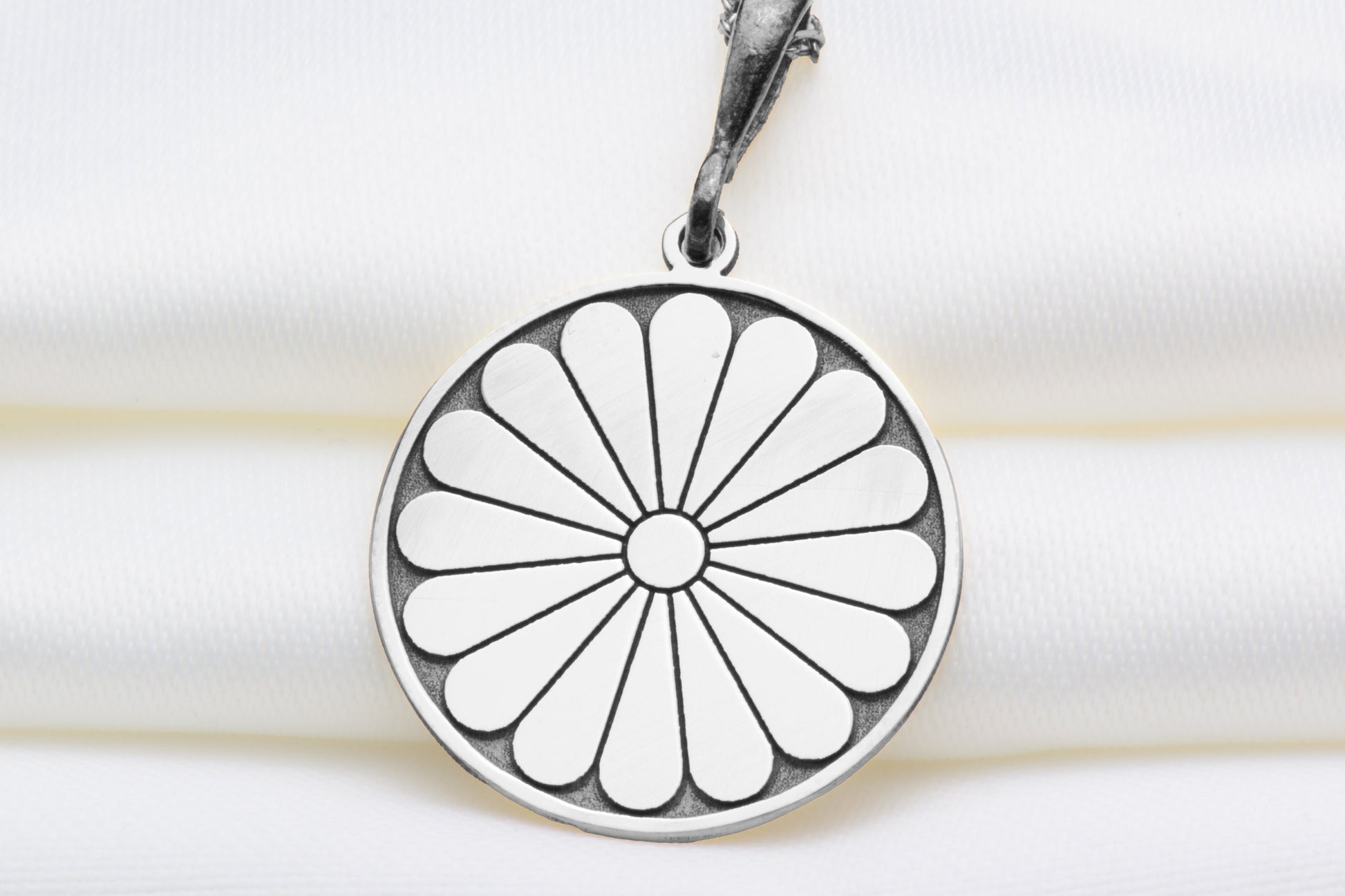 Gold Sun Pendant Necklace: Sterling Silver Daisy Jewelry