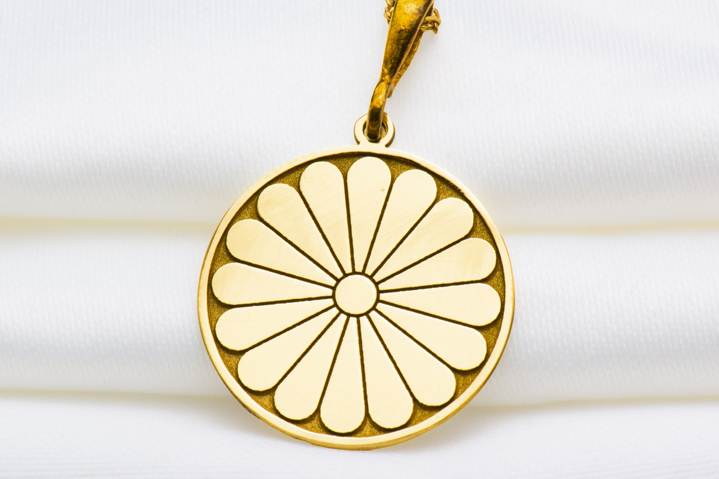 Gold Sun Pendant Necklace: Sterling Silver Daisy Jewelry