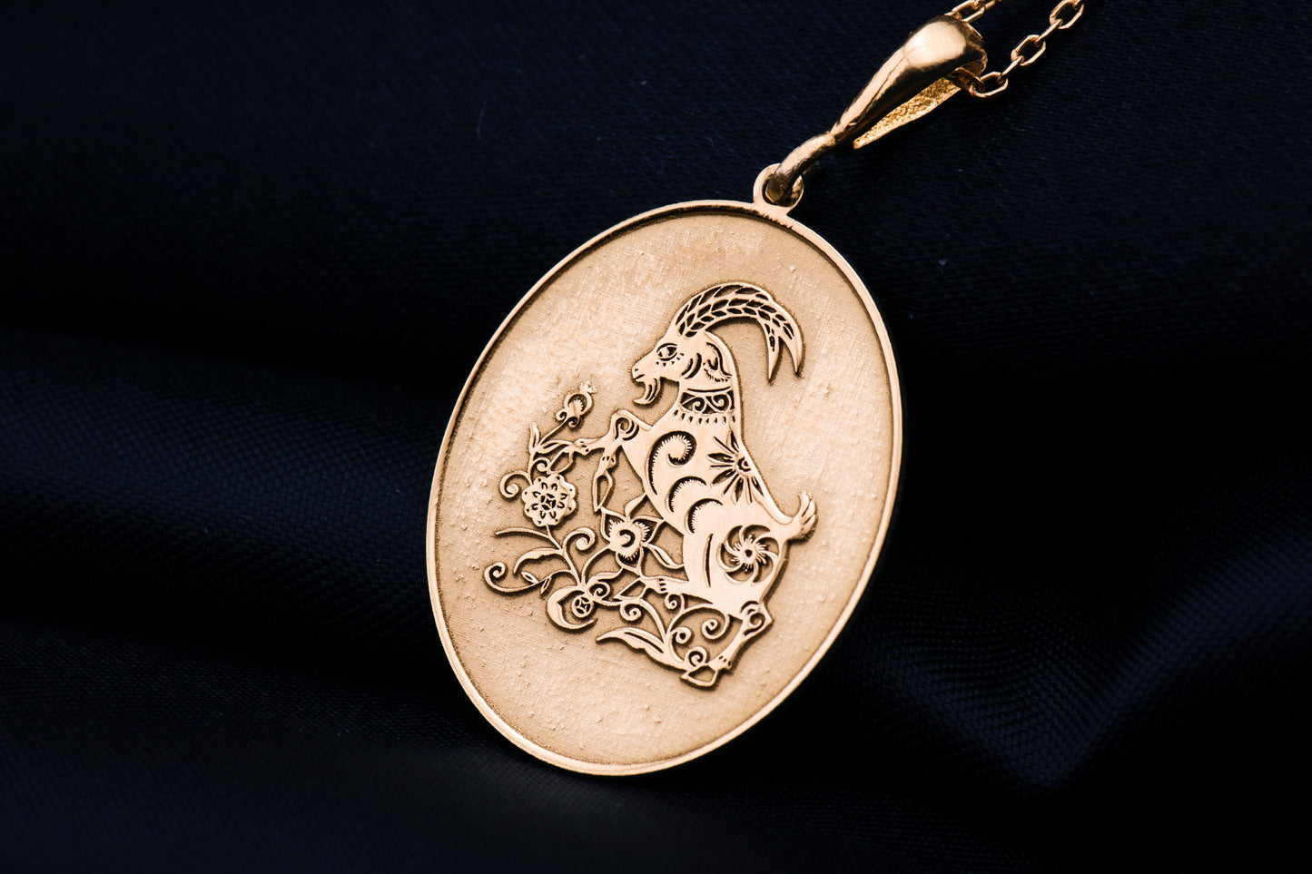 Goat Pendant Necklace: Sterling Silver Forest Spirit Amulet