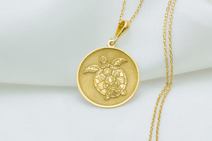Sea Turtle Pendant: Spirit Animal Necklace, Ocean Wisdom Charm