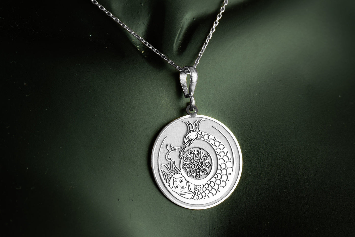 Shahmaran Pendant: Anatolian Serpent Queen Necklace, Sacred Feminine Jewelry