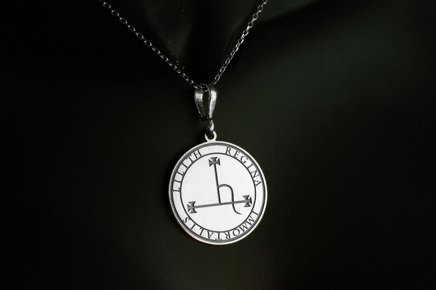 Lilith Sigil Pendant: Dark Goddess Necklace - Sterling Silver or Gold