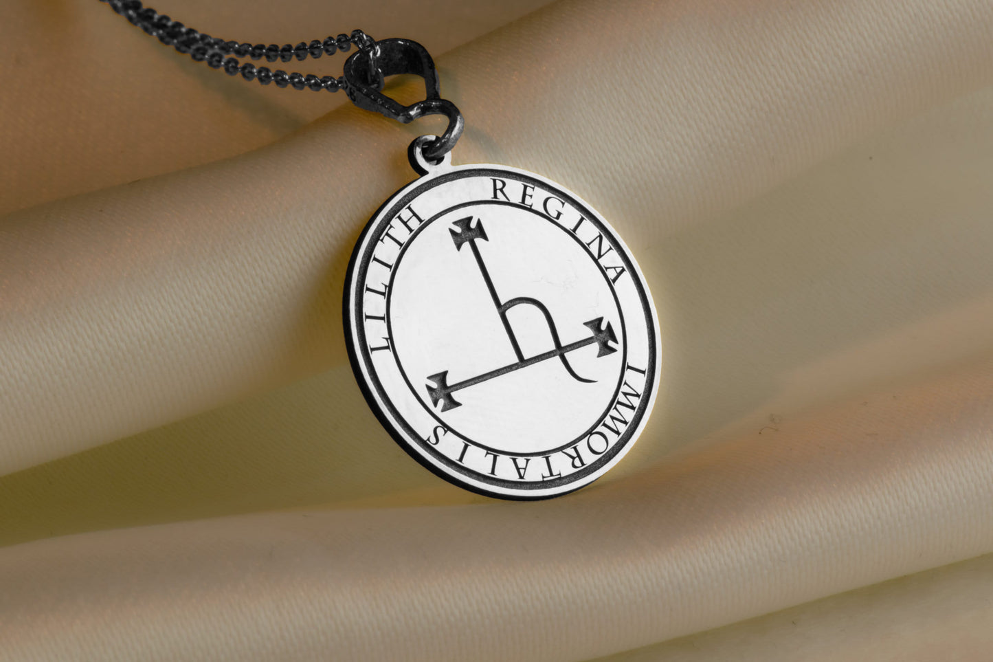 Lilith Sigil Pendant: Dark Goddess Necklace - Sterling Silver or Gold