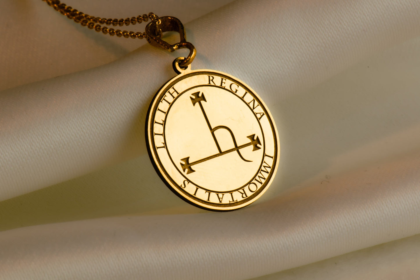Lilith Sigil Pendant: Dark Goddess Necklace - Sterling Silver or Gold