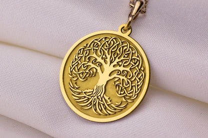 Tree of Life Necklace: Handmade Yggdrasil Pendant