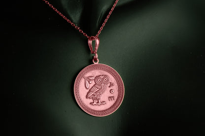 Athena Owl Pendant: Knowledge and Vision Charm, Ancient Protector Necklace