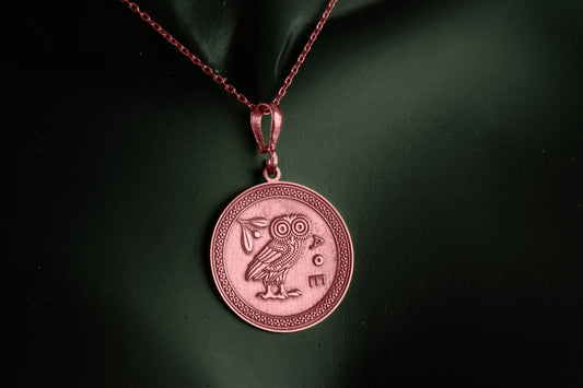 Athena Owl Pendant: Knowledge and Vision Charm, Ancient Protector Necklace