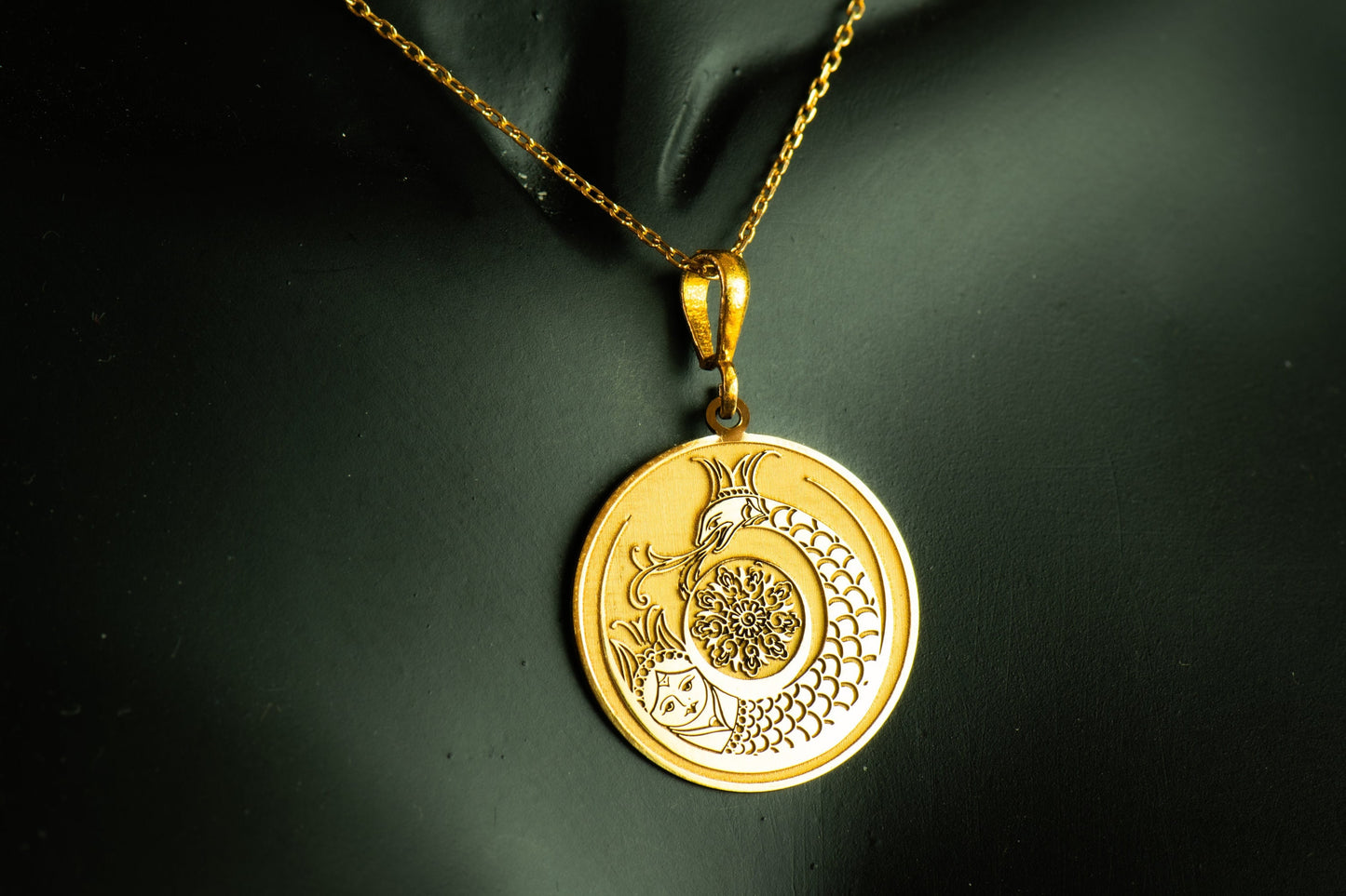 Shahmaran Pendant: Anatolian Serpent Queen Necklace, Sacred Feminine Jewelry