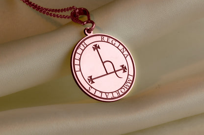 Lilith Sigil Pendant: Dark Goddess Necklace - Sterling Silver or Gold