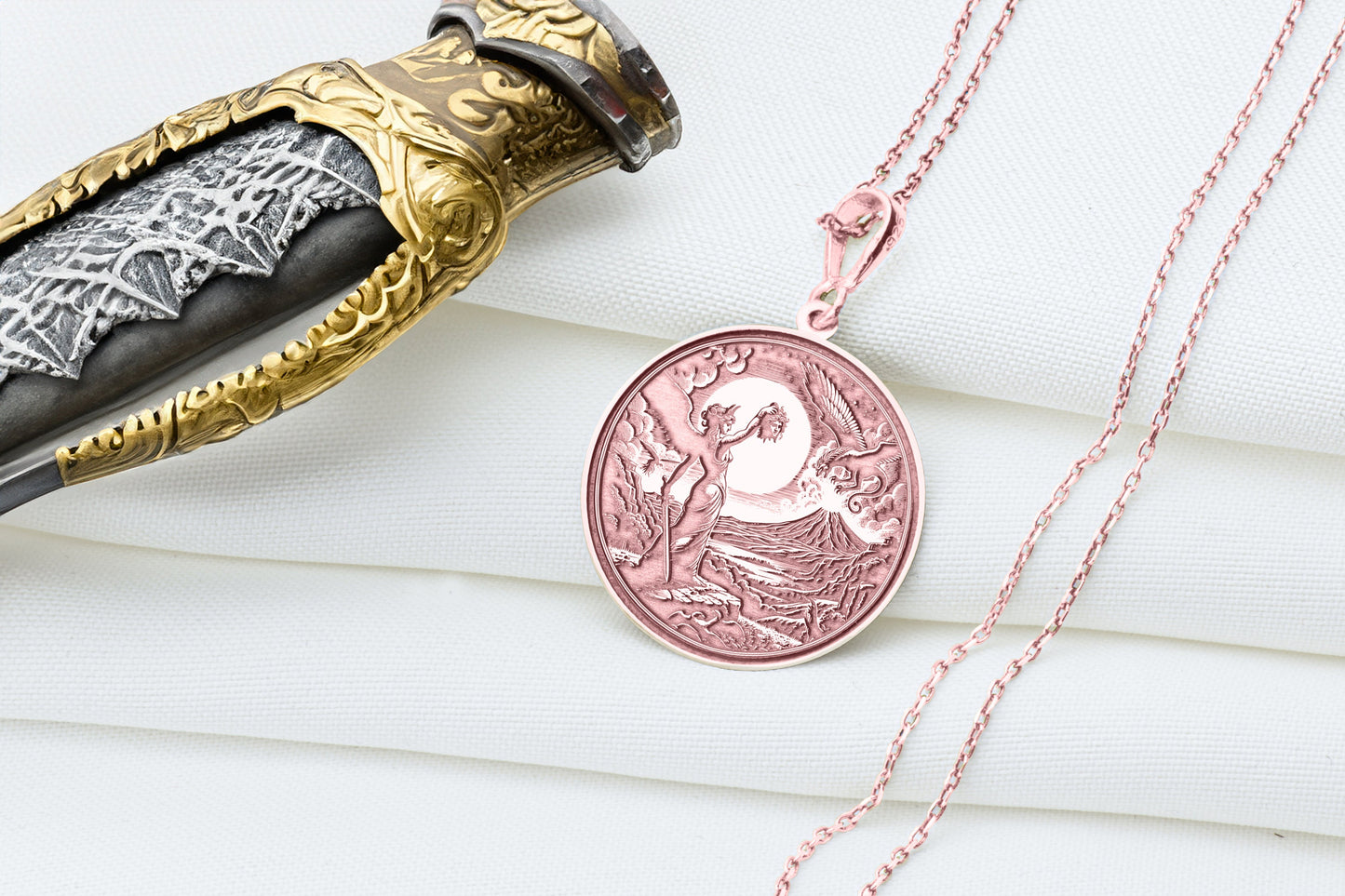 Medusa Pendant Necklace