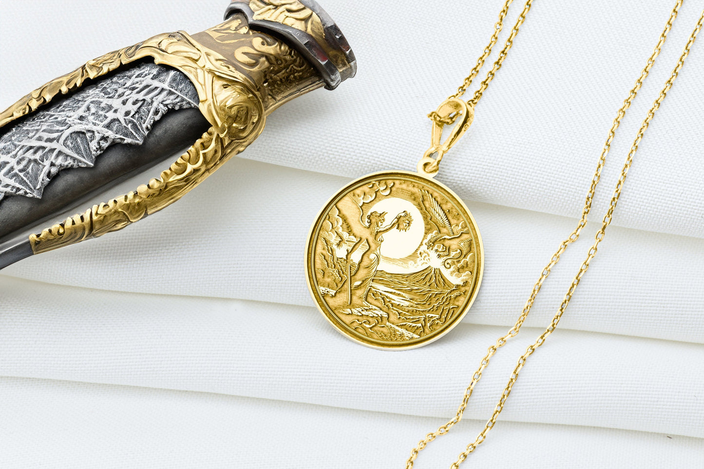 Medusa Pendant Necklace