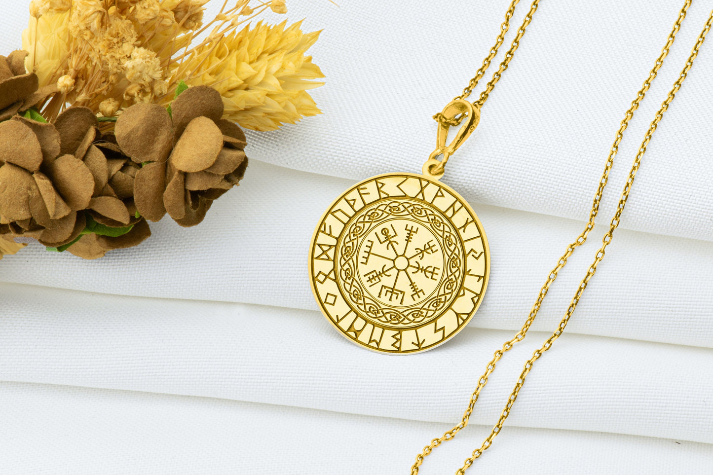 Vegvisir Necklace: Viking Compass Pendant