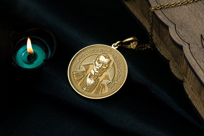 Dracula Medallion Necklace: Gothic Vampire Pendant, Bloodlust Charm