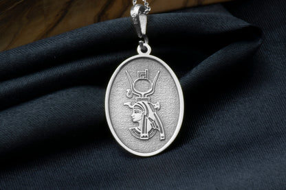 Goddess Isis Pendant: Egyptian Mother Goddess Necklace, Sacred Magic Charm, Ancient Protection Amulet