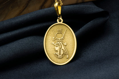 Goddess Isis Pendant: Egyptian Mother Goddess Necklace, Sacred Magic Charm, Ancient Protection Amulet