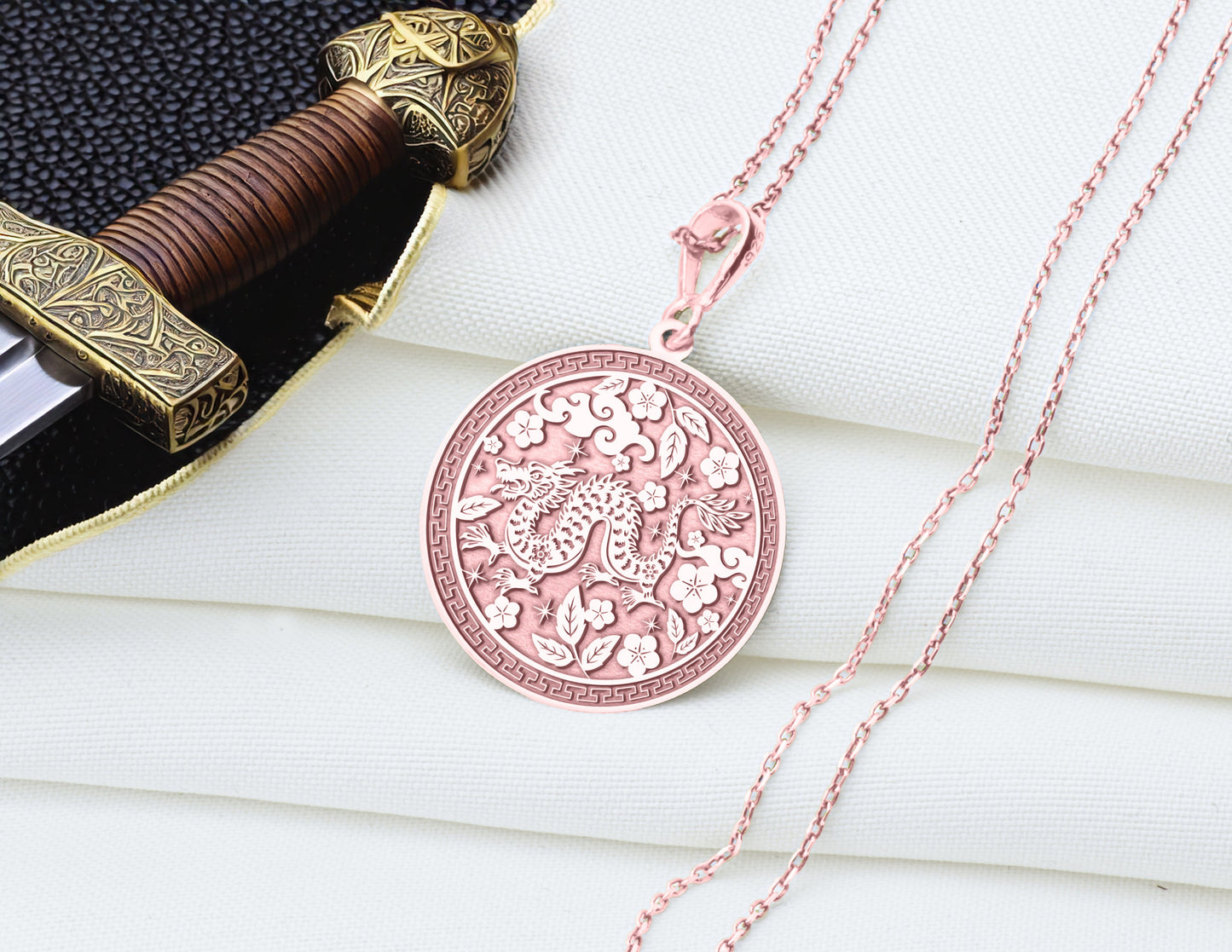 Year of the Dragon Pendant: Chinese Zodiac Necklace