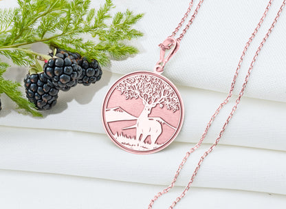 Deer Pendant: Spirit Animal Necklace, Celtic Animal, Charm