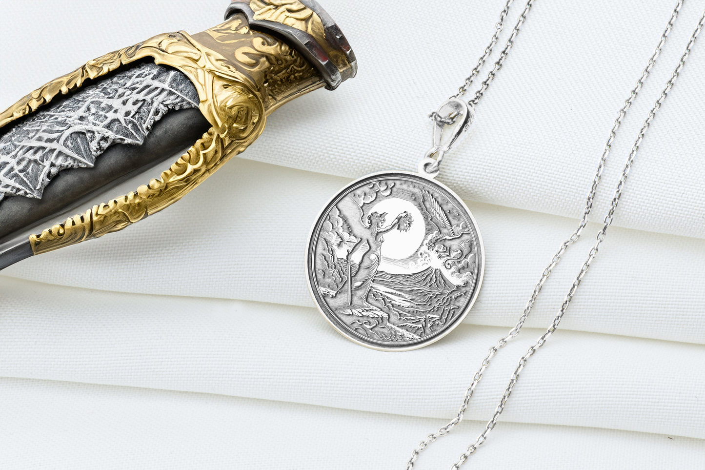 Medusa Pendant Necklace